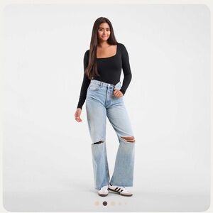 nuuds Black Long Sleeve Bodysuit